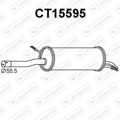  CT15595 VENEPORTE Глушитель выхлопных газов конечный