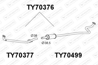  TY70376 VENEPORTE Предглушитель выхлопных газов