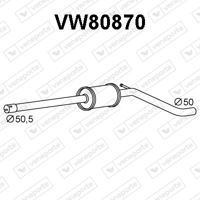  VW80870 VENEPORTE Предглушитель выхлопных газов