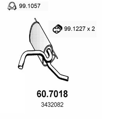  607018 ASSO Глушитель выхлопных газов конечный