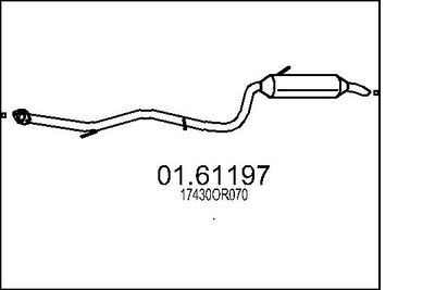  0161197 MTS Глушитель выхлопных газов конечный