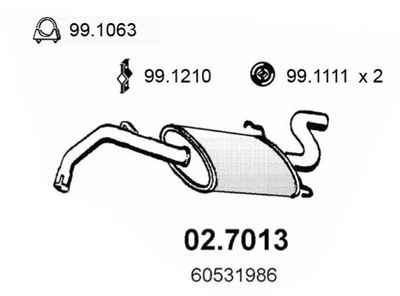  027013 ASSO Глушитель выхлопных газов конечный