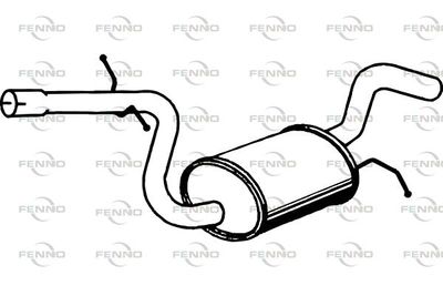  P7152 FENNO Средний глушитель выхлопных газов