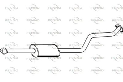  P3847 FENNO Средний глушитель выхлопных газов