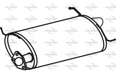  P38006 FENNO Глушитель выхлопных газов конечный