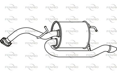  P66038 FENNO Глушитель выхлопных газов конечный