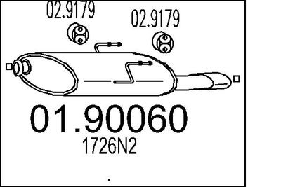  0190060 MTS Глушитель выхлопных газов конечный
