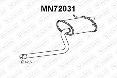  MN72031 VENEPORTE Глушитель выхлопных газов конечный