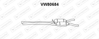  VW80684 VENEPORTE Предглушитель выхлопных газов