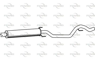  P4567 FENNO Средний глушитель выхлопных газов