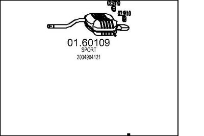  0160109 MTS Глушитель выхлопных газов конечный
