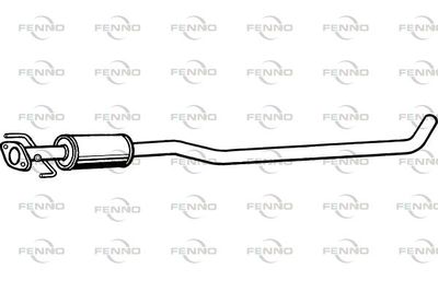  P6273 FENNO Средний глушитель выхлопных газов