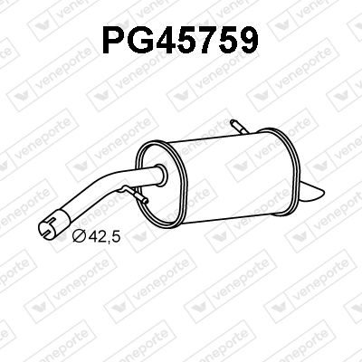  PG45759 VENEPORTE Глушитель выхлопных газов конечный