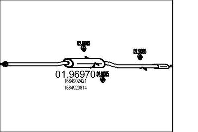  0196970 MTS Глушитель выхлопных газов конечный