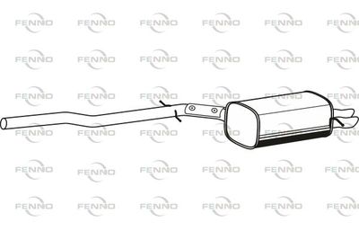  P76047 FENNO Глушитель выхлопных газов конечный