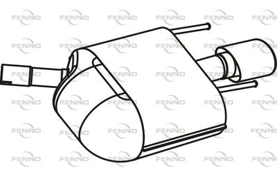  P43128 FENNO Глушитель выхлопных газов конечный