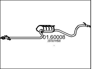  0160008 MTS Глушитель выхлопных газов конечный