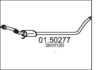  0150277 MTS Средний глушитель выхлопных газов