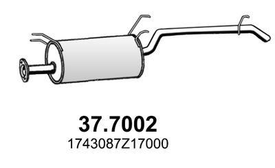  377002 ASSO Глушитель выхлопных газов конечный