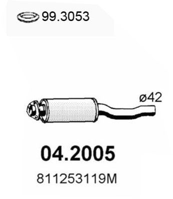  042005 ASSO Предглушитель выхлопных газов