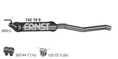  142199 ERNST Глушитель выхлопных газов конечный
