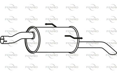  P46012 FENNO Глушитель выхлопных газов конечный