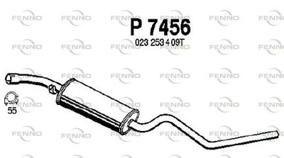  P7456 FENNO Средний глушитель выхлопных газов