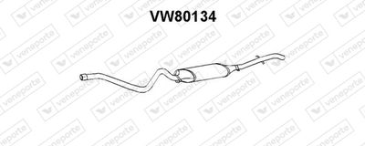  VW80134 VENEPORTE Глушитель выхлопных газов конечный