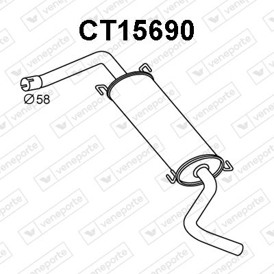  CT15690 VENEPORTE Глушитель выхлопных газов конечный