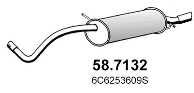  587132 ASSO Глушитель выхлопных газов конечный