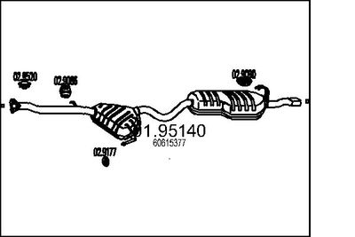  0195140 MTS Глушитель выхлопных газов конечный