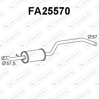  FA25570 VENEPORTE Предглушитель выхлопных газов