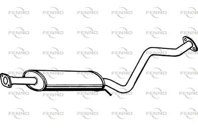  P2981 FENNO Средний глушитель выхлопных газов