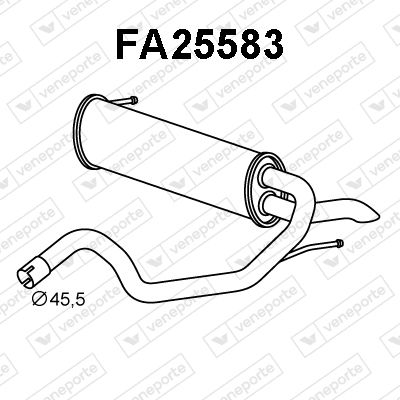  FA25583 VENEPORTE Глушитель выхлопных газов конечный