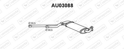  AU03088 VENEPORTE Предглушитель выхлопных газов