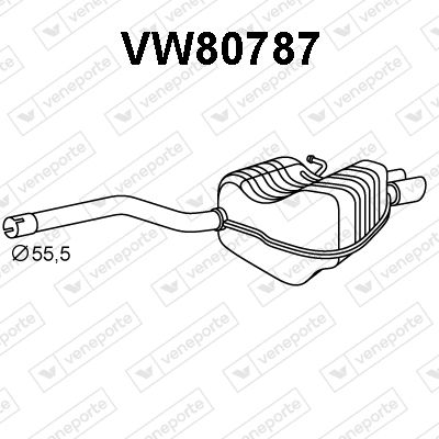  VW80787 VENEPORTE Глушитель выхлопных газов конечный