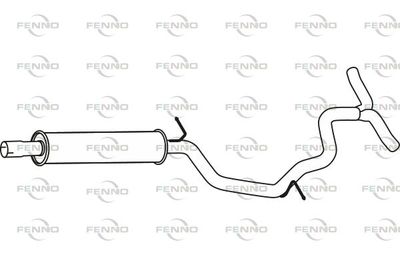  P72168 FENNO Средний глушитель выхлопных газов