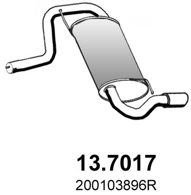  137017 ASSO Глушитель выхлопных газов конечный