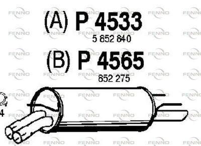  P4533 FENNO Глушитель выхлопных газов конечный