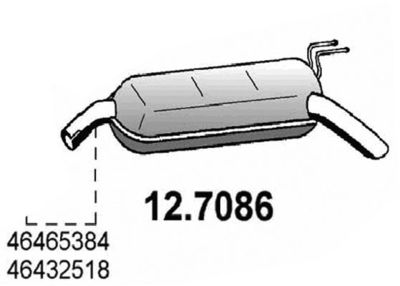  127086 ASSO Глушитель выхлопных газов конечный