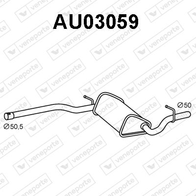  AU03059 VENEPORTE Предглушитель выхлопных газов