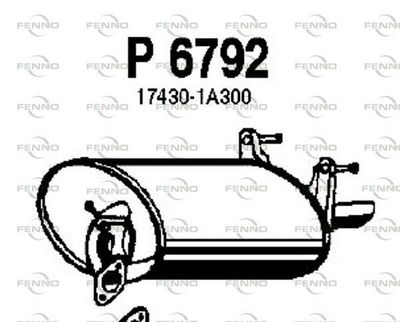  P6792 FENNO Глушитель выхлопных газов конечный