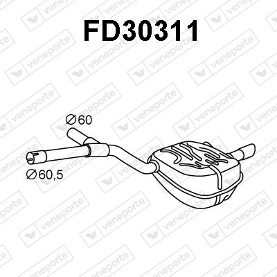  FD30311 VENEPORTE Глушитель выхлопных газов конечный