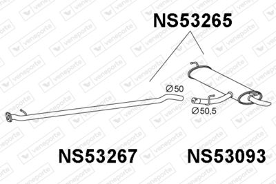  NS53265 VENEPORTE Глушитель выхлопных газов конечный