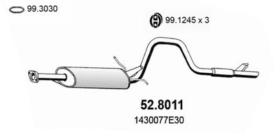  528011 ASSO Средний  конечный глушитель ОГ