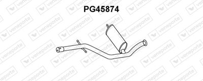  PG45874 VENEPORTE Предглушитель выхлопных газов