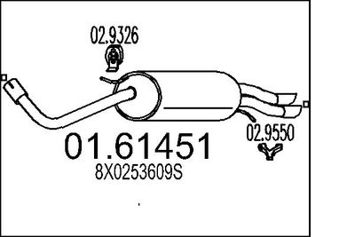  0161451 MTS Глушитель выхлопных газов конечный