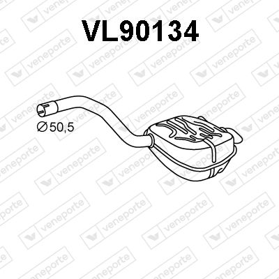  VL90134 VENEPORTE Глушитель выхлопных газов конечный