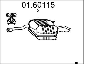  0160115 MTS Глушитель выхлопных газов конечный