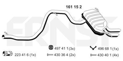  161152 ERNST Глушитель выхлопных газов конечный